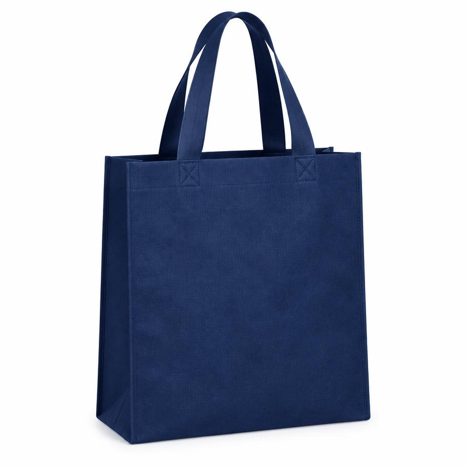 Navy blue loop handle non-woven bag for premium brand and shopping packaging
